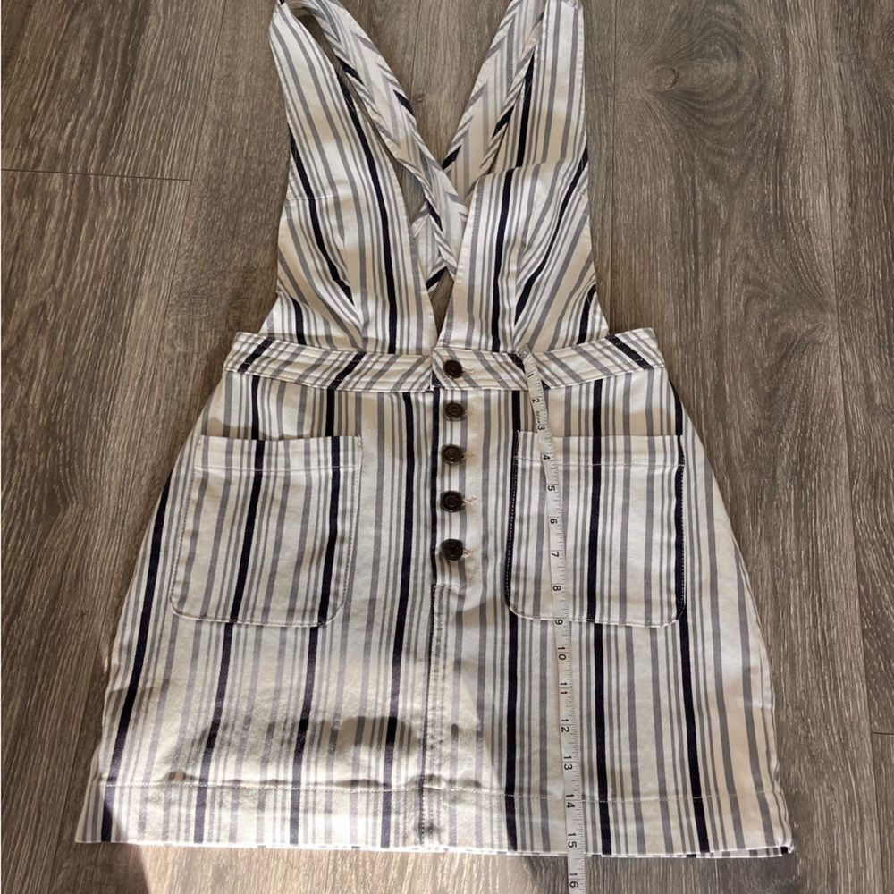 Free People Old School Love Jumper Pinstripe Mini Dress – Size 6 - Picture 6 of 12